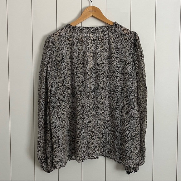 Anthropologie Velvet by Graham & Spencer Leopard Print Blouse - Picture 3 of 3